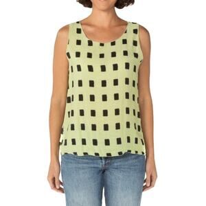 Cut Loose Layering Square Patch Print Tank Top Women’s Size Medium